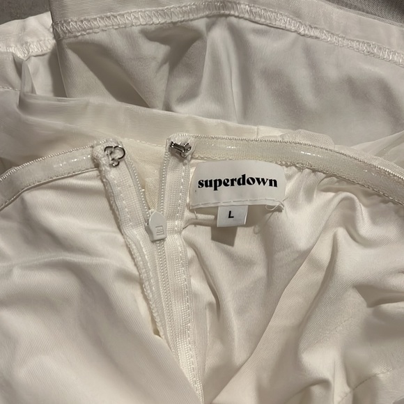 - Revolve Superdown ‘Sonya Bustier Mesh Dress in White’ - Picture 4 of 4